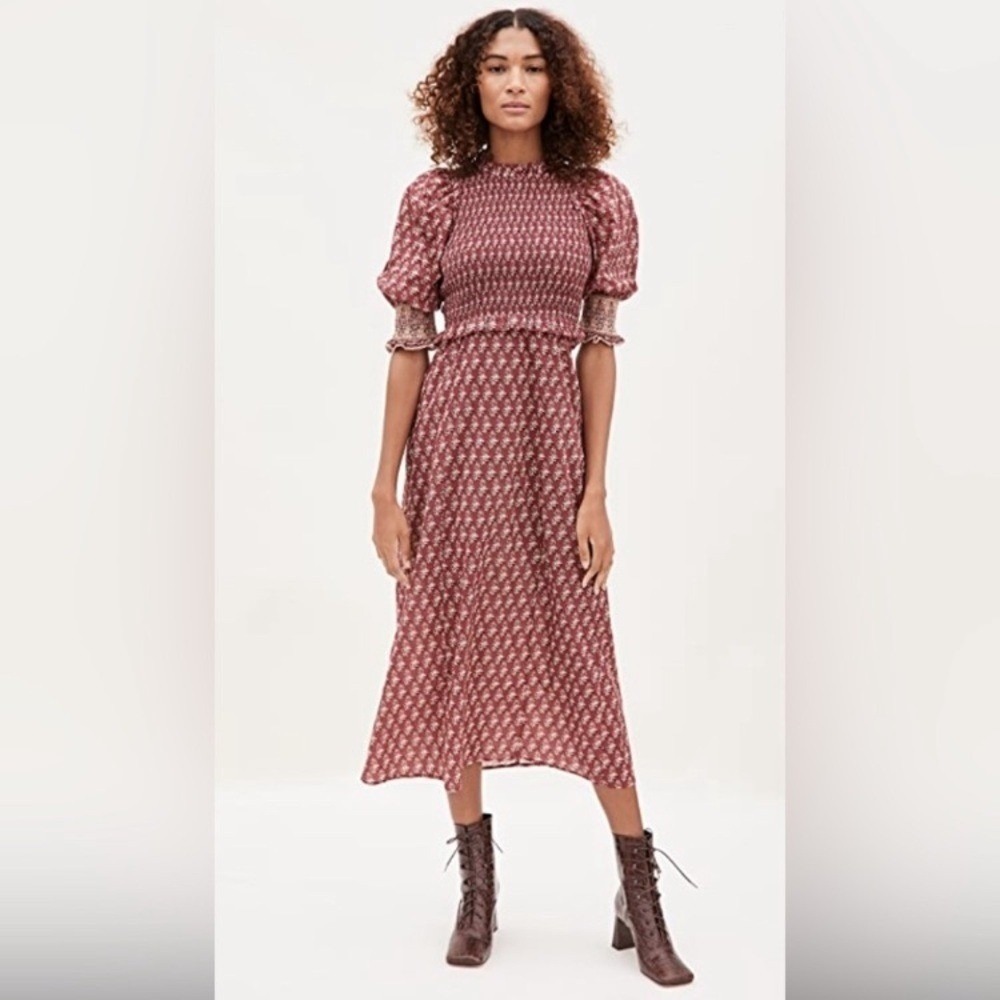 Sea New York Mauve Printed Midi Dress